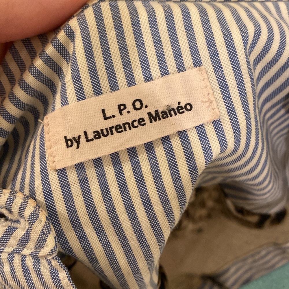 Rare L.P.O. Laurence Maneo Anthropologie Ballerina Leopard Silk Button Down Top - Picture 6 of 11